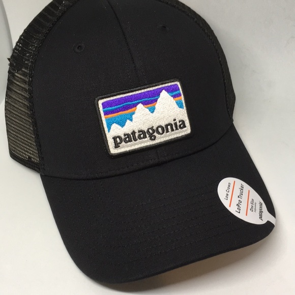 patagonia black trucker hat